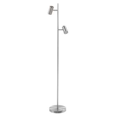 Highlight Vloerlamp Burgos - 2 lichts - H 142 cm - mat chroom product