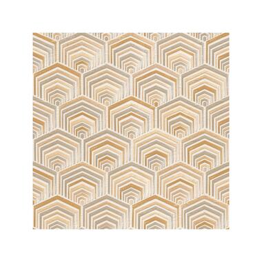 Dutch Wallcoverings - Wallstitch fan design cream - 0,53x10,05m product