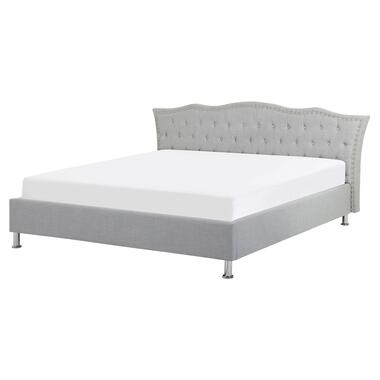 METZ - Tweepersoonsbed - Grijs - 160 x 200 cm - Polyester product