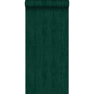 Origin behang - hout met nerf - smaragd groen - 53 cm x 10.05 m product