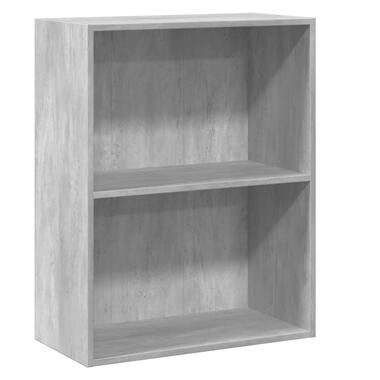 vidaXL Boekenkast met 2 schappen 60x30x76,5 cm bewerkt hout betongrijs product