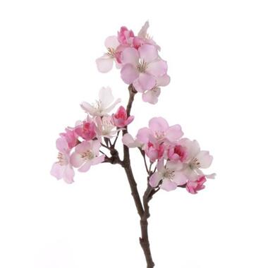 Bellatio flowers & plants Kunstbloem - appelbloesem - roze - 36 cm product
