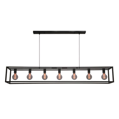 Freelight Hanglamp Esteso - 7 lichts - L 168 cm B 25 cm - zwart product