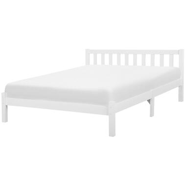 Beliani Tweepersoonsbed FLORAC - Wit dennenhout product