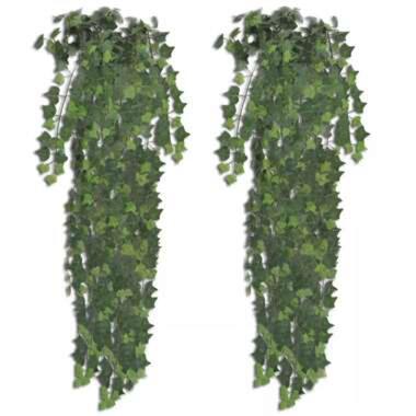 VIDAXL Kunstplanten - 2 st - klimop - 90 cm - groen product