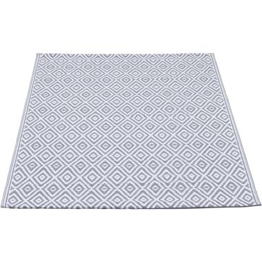 Binnen/buitenvloerkleed Diamond - grijs - 90x150 cm product