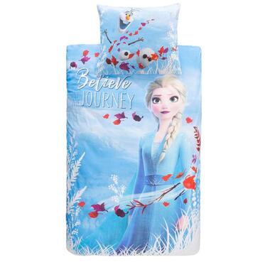 Comfort dekbedovertrek Disney Frozen - lichtblauw - 140x200 cm - Leen Bakker