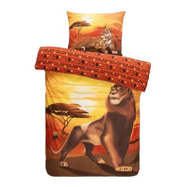 Comfort dekbedovertrek Disney Lion King - lichtbruin - 140x200 cm - Leen Bakker