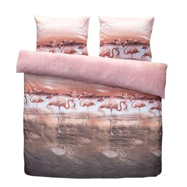 Comfort dekbedovertrek Flamingo roze 200x200 cm Leen Bakker