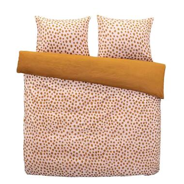 Comfort dekbedovertrek Puck - roze/bronskleur/bruin - 200x200/220 cm product