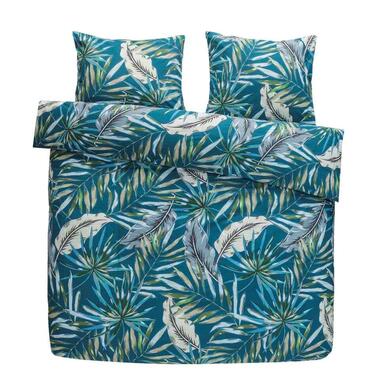 Comfort dekbedovertrek Jasmine botanisch - blauwgroen - 200x200/220 cm product