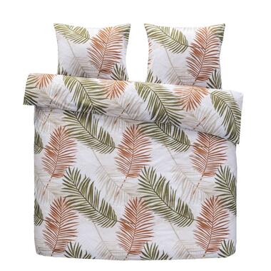 Comfort dekbedovertrek Leonore botanisch - beige/groen - 200x200/220 cm - Leen Bakker