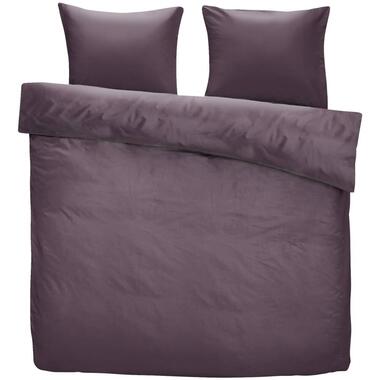 Leen Bakker Dekbedovertrek Amelie velvet - paars - 240x200/220 cm