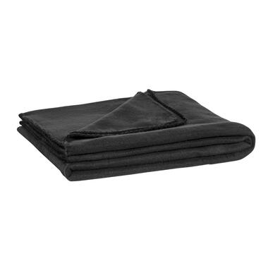Fleeceplaid Basic - zwart - 125x150 cm product