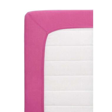 Hoeslaken Jersey - fuchsia - 90x200 cm - Leen Bakker