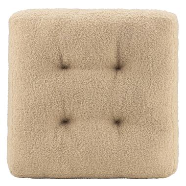 Matraskussen Cara teddy - zand - 45x45x8 cm product