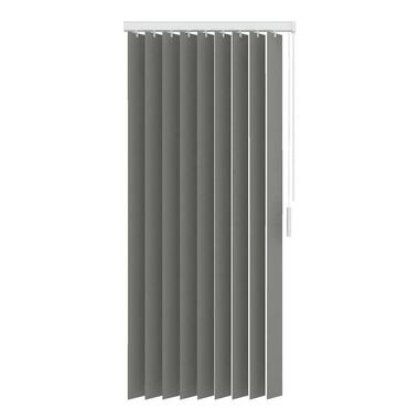 Stoffen verticale lamellen lichtdoorlatend 89 mm - grijs - 150x180 cm - Leen Bakker