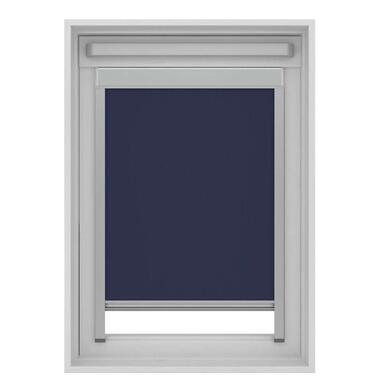 Dakraamrolgordijn verduisterend - donkerblauw - UK04 - 134x98 cm - Leen Bakker