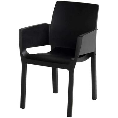 Hartman stapelstoel Evelyn - zwart - 84x60x55 cm - Leen Bakker