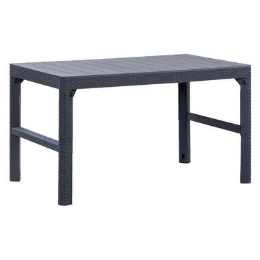 Allibert verstelbare tafel Lyon - grijs - 116x71,5x40/66 cm - Leen Bakker