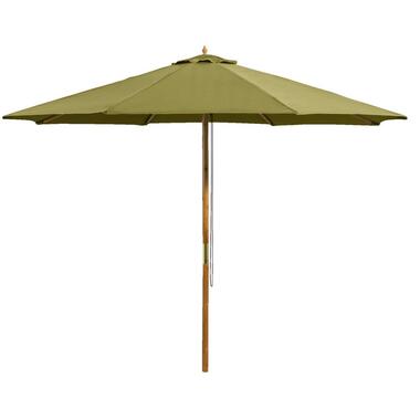 Le Sud houtstok parasol Tropical - groen - Ø300 cm - Leen Bakker