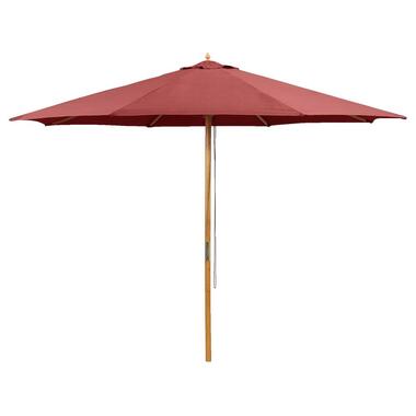 Le Sud houtstok parasol Tropical - rood - Ø300 cm - Leen Bakker