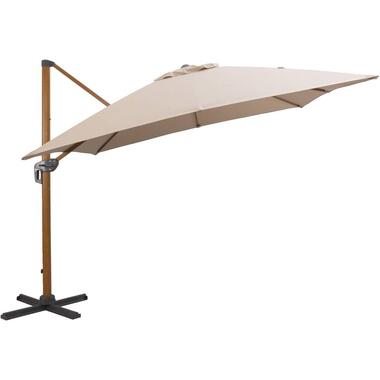 Leen Bakker Zweefparasol Nancy - taupe - 300x300 cm