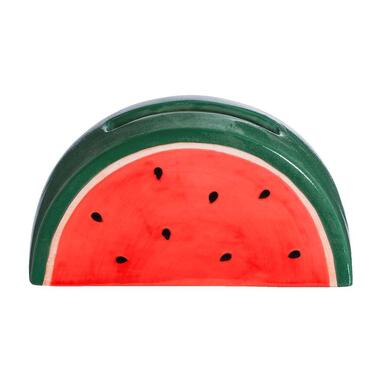 Deco Meloen - rood/groen - 16x8,5x5 cm - Leen Bakker
