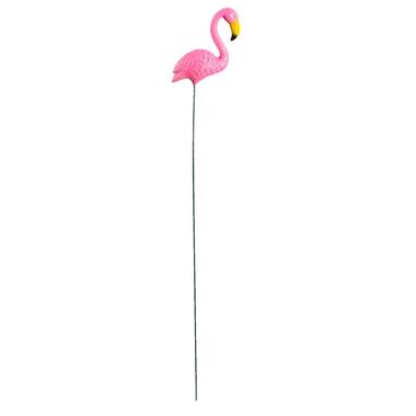 Tuinsteker Flamingo - roze - 63x4x14 cm - Leen Bakker
