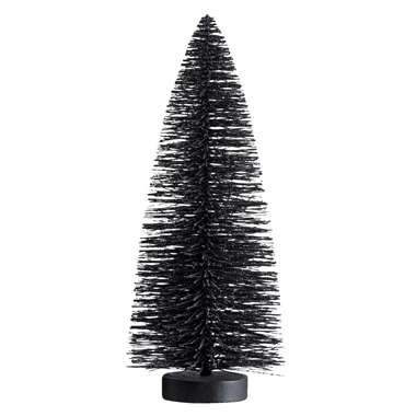 Kerstboom - zwart - 26x?11 cm - Leen Bakker