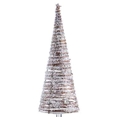 Kerstboom met lichtjes - wit - 40xØ14 cm - Leen Bakker