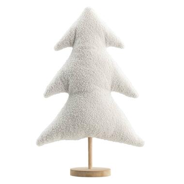 Kerstboom Teddy - wit - 51x30x12 cm - Leen Bakker