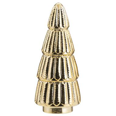 Kerstboom - goud - keramiek - 25,5xØ10,5 cm - Leen Bakker