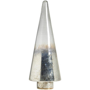 Kerstboom glas zilverkleur 32xØ11 cm product