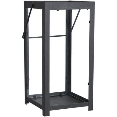Lantaarn Lasio zwart metaal - 31x15,5x16,5 cm product