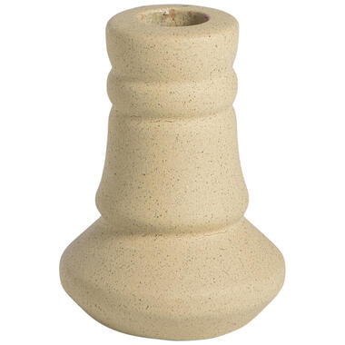 Kandelaar Malmo licht bruin keramiek - 10xØ7 cm