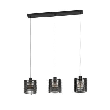 EGLO Segovia Hanglamp - E27 - 88 cm - Zwart - Staal/u007CHout product