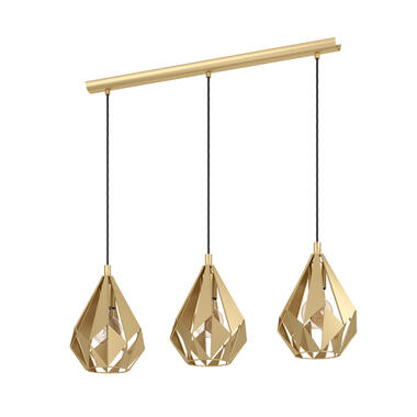 EGLO Carlton Hanglamp - E27 - 80,5 cm - Goud - Staal product