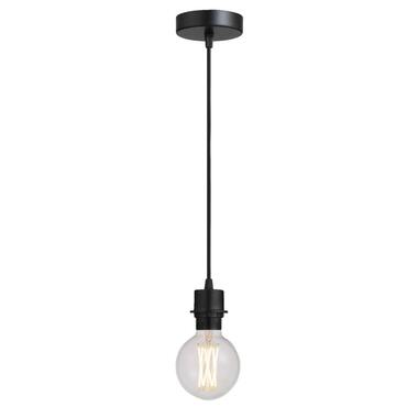 Pendel hanglamp zwart met schroefdraad voor kap - E27 - 100 cm product