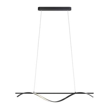 Hanglamp Joa LED mat zwart metaal 120x100x12 cm - Leen Bakker