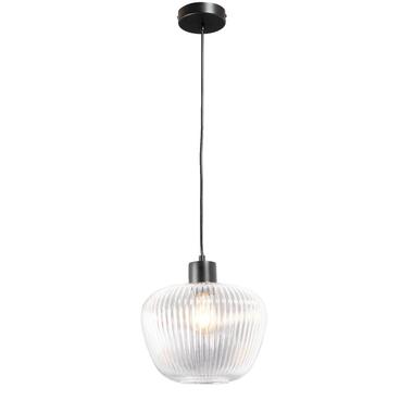 Hanglamp Yosemite - helder/mat zwart - Ø25x120 cm product