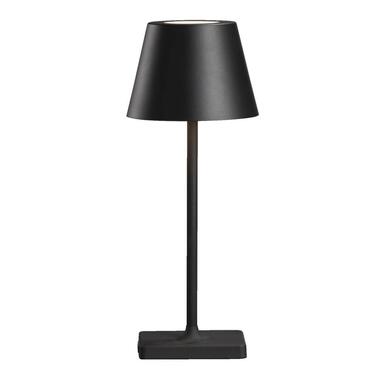 Leen Bakker Tafellamp Kimo - zwart - Ø14,5 x 10,5 cm