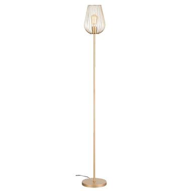 Leenbakker Vloerlamp Lagos - goudkleurig - Ø23x165 cm aanbieding