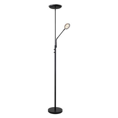 Vloerlamp Luca LED zwart metaal/glas 182xØ36 cm - Leen Bakker