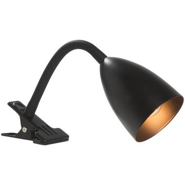 Bureaulamp knijper zwart metaal E14 35xØ9 cm - Leen Bakker