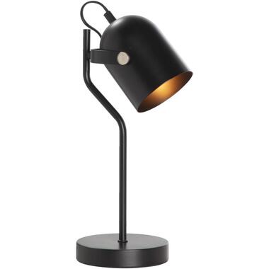 Bureaulamp Senn - zwart metaal - 39xØ17,5 cm - Leen Bakker