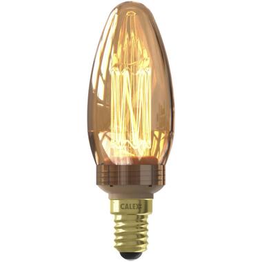 LED glasvezel kaarslamp dimbaar - goud - E14 - 2.3W - 65LM product