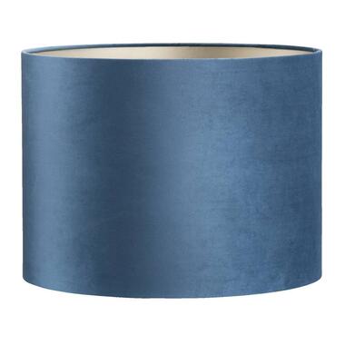 Kap Cilinder - blauw velours - 30xØ40 cm product