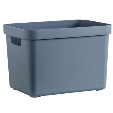 Sigma home box 18 liter - donkerblauw - 35,2x25,3x24,3 cm - Leen Bakker