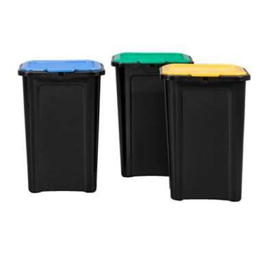Afvalbakset Recycling - grijs - 65,5x34,5x38,5 cm (hxbxd) - Leen Bakker